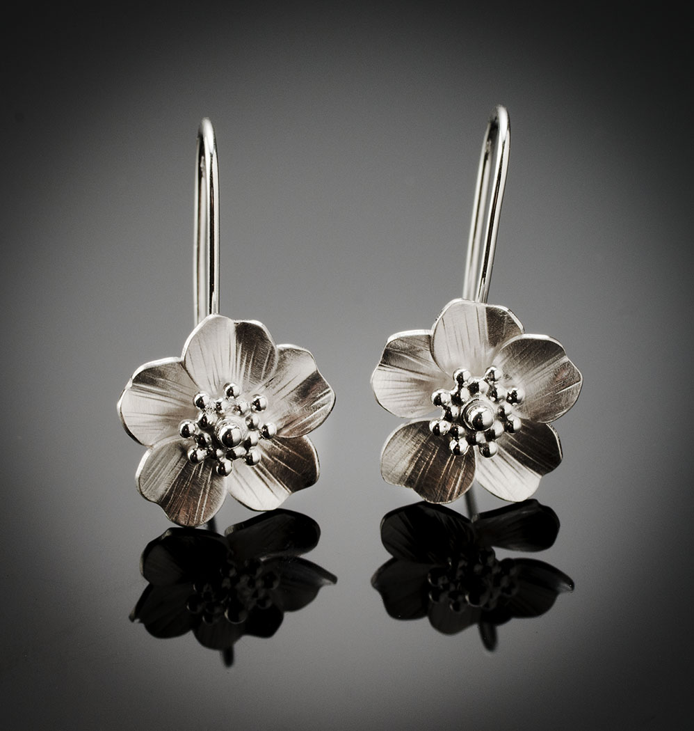 Update 127+ rose earrings sterling silver best